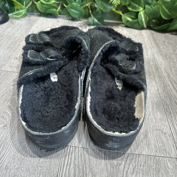 BIRKENSTOCK ARIZONA GENUINE SHEARLING SLIDE SANDAL BLACK MEN’S EU46 $160 main image 9